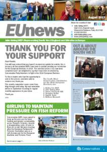 August[removed]EUnews How to contact me Julie Girling MEP,