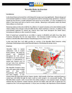 Marcellus Shale: An Overview October 12, 2010 Introduction