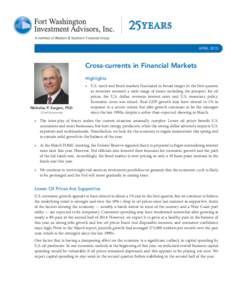 APRILCross-currents in Financial Markets Highlights  Nicholas P. Sargen, PhD