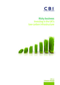 Risky business investing in the UK’s low-carbon infrastructure CBI on climate change