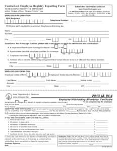 Iowa W4 withholding tax certificate