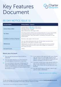Key Features Document 95 day notice issue 11 Account Name  95 Day Notice – Issue 11