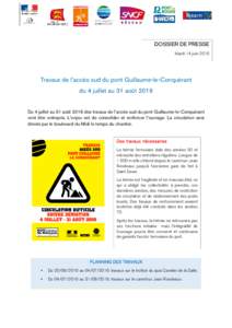 DP_Travaux du pont Guillaume du 4 juillet au 31 août 2016