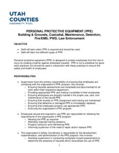 Occupational safety and health / Safety / Environmental social science / Industrial hygiene / Labor / Personal protective equipment / Risk management / Health / Human resource management / Respirator / Personal Protective Equipment at Work Regulations / Arc flash