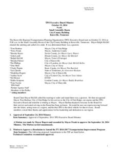 Agenda Item #1 Attachment #1 TPO Executive Board Minutes October 22, [removed]a.m.