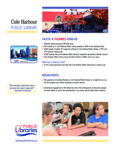 Cole Harbour PUBLIC LIBRARY FACTS & FIGURES[removed]Q Q Q