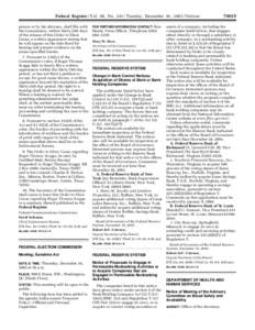 Federal Register / Vol. 68, No[removed]Tuesday, December 16, [removed]Notices person or by his attorney, shall file with the Commission, within thirty (30) days of the release of this Order to Show Cause, a written appearan