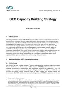 GEO-III - NovemberCapacity Building Strategy - Document 13 GEO Capacity Building Strategy As Accepted at GEO-III