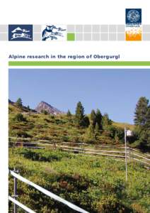 Alpine research in the region of Obergurgl  2 3 Alpine research in the region of Obergurgl 