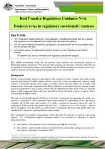 Decision Rules in Regulatory Cost-Benefit Analysis