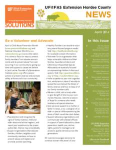 UF/IFAS Extension Hardee County  NEWS April[removed]In this Issue