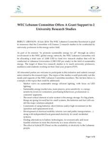 Microsoft Word - WEC Universiry Research Grant