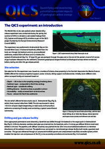 Quantifying and monitoring potential ecosystem impacts of geological carbon storage Fact Sheet 5  The QICS experiment: an introduction