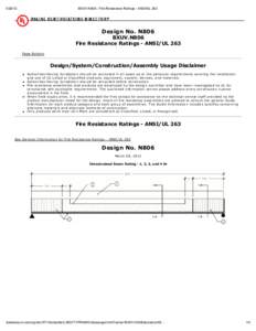 BXUV.N806 - Fire Resistance Ratings - ANSI/UL 263 Design No. N806