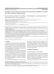 The role of celiac disease in the severity of liver diseases and the effect of a gluten free diet on its improvement