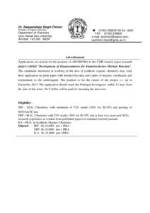 Catalysis / Organic chemistry / Organocatalysis