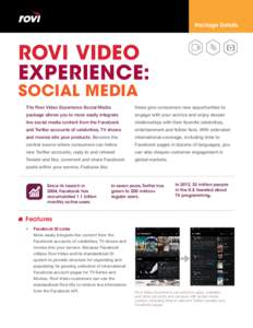 Rovi Video Experience: Social Media Package Details