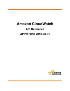 Amazon CloudWatch API Reference