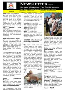 Newsletter  of the Sydney Metropolitan Division of the New South Wales Fishing Clubs Association Inc