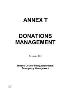 ANNEX T  DONATIONS MANAGEMENT