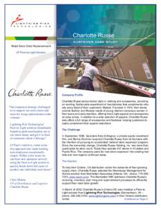 Technology / Logistics / Distribution center / Warehouses / Charlotte Russe / Lightning / Charlotte / Management / Business / Supply chain management