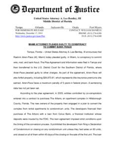 Corus Bankshares / Plea bargain / United States Department of Housing and Urban Development