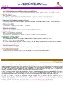 E-Newsletter 30 May 2014 OFFICE OF STUDENT AFFAIRS THE CHINESE UNIVERSITY OF HONG KONG