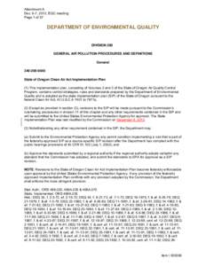 Oakridge PM2.5 Attainment Plan Land Use Evaluation Statement