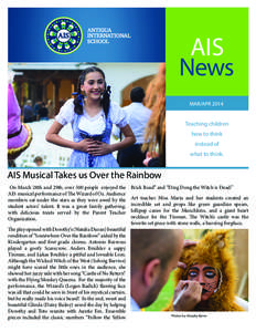 AIS News MAR/APR 2014 Teaching children how to think
