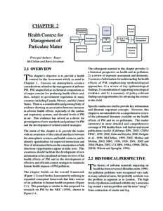 CHAPTER 2 Health Context for Management of Particulate Matter  Atmospheric