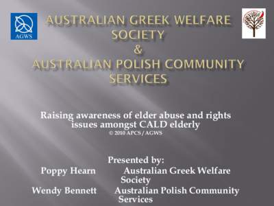 AUSTRALIAN GREEK WELFARE SOCIETY