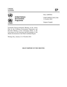 UNEP (DEPI)/CAR IG.30/6 Page i EP  UNITED
