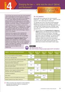 4  Changing the law — what was the role of Cabinet and Parliament? This activity helps students explore the material in the Parliamentary and Cabinet debates 1964–66