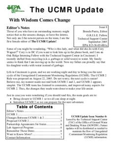 UCMR Update Issue 8, September 2005