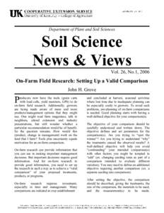 Design of experiments / Agricultural soil science / Agronomy / Land management / Scientific control / Tillage / Soil / Sowing / Experiment / Science / Agriculture / Scientific method