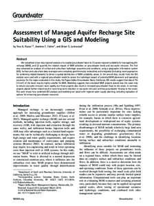 Assessment of Managed Aquifer Recharge Site Suitability Using a GIS and Modeling