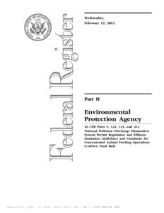 Wednesday, February 12, 2003 Part II  Environmental
