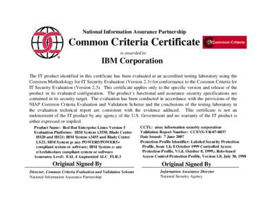Trust Technology Assessment Program Common Criteria Certificate