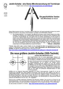 Jecklin-Scheibe - Eine Stereo-Mikrofonanordnung mit Trennkoerper Doppelkopf - Neue Version