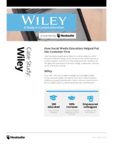 Case Study:  Wiley How Social Media Education Helped Put the Customer First