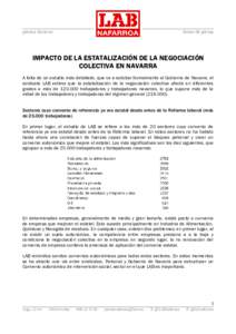 prentsa dosierra  dosier de prensa IMPACTO DE LA ESTATALIZACIÓN DE LA NEGOCIACIÓN COLECTIVA EN NAVARRA
