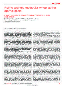 LETTERS  Rolling a single molecular wheel at the