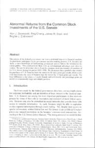 JOURNAL OF FINANCIAL AND QUANTITATIVE ANALYSIS  VOL 39. NO, 4, DECEMBER 2004 COPYRIGHT 2004, SCHOOL OF BUSINESS ADMINISTRATION, UNIVERSITC OF WASHINGTON, SEAnLE WA 93195