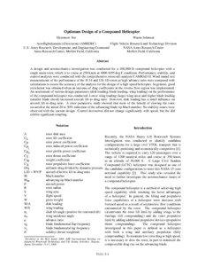 Optimum Design of a Compound Helicopter Hyeonsoo Yeo