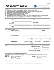 Page 1 of 2  GIS REQUEST FORM SKAMANIA COUNTY GIS DATA, MAPS, & SERVICES