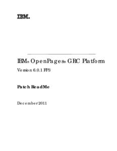 IBM OpenPages GRC Platform[removed]
