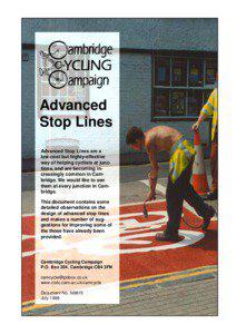 Cambridge Cycling Campaign  Advanced