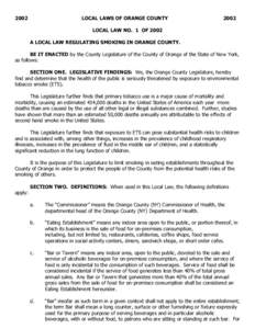 2002  LOCAL LAWS OF ORANGE COUNTY 2002