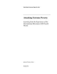 World Bank Technical Paper No[removed]Attacking Extreme Poverty