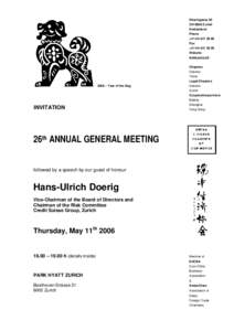 26th ANNUAL GENERAL MEETING